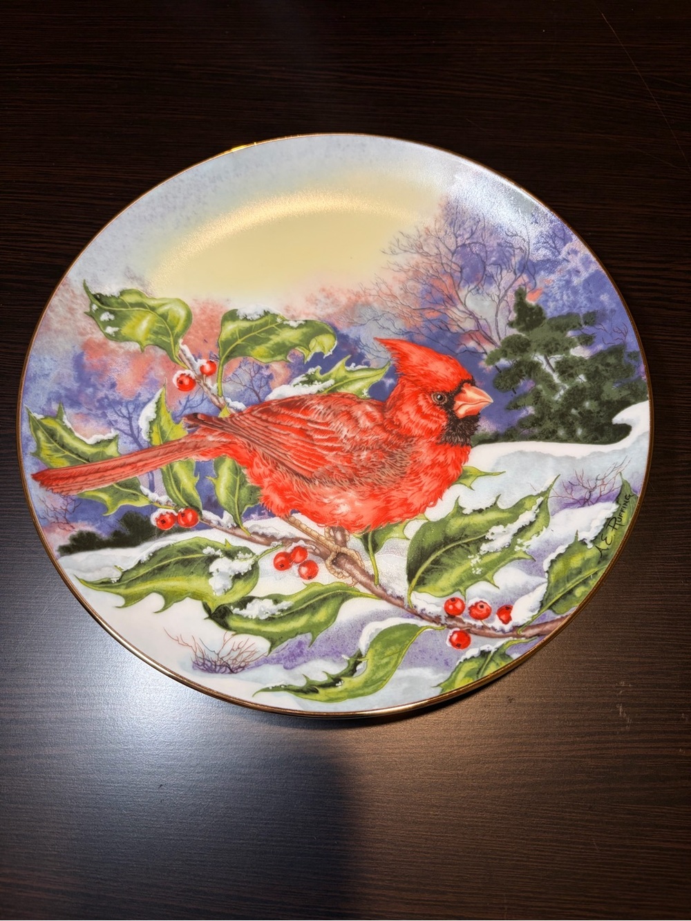 Songbirds of the South Cardinal Holiday Limited Edition Collectible Plate